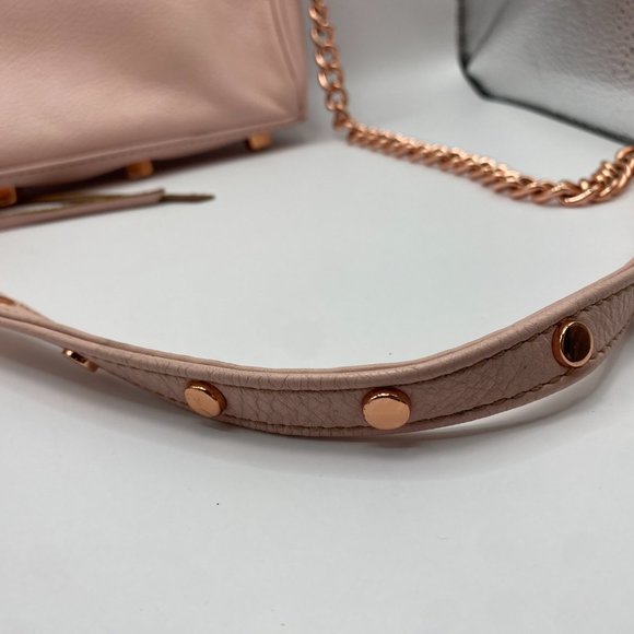 Rebecca Minkoff Mini Mac Crossbody Purse in Pink with Rose Gold Hardware - Picture 13 of 15